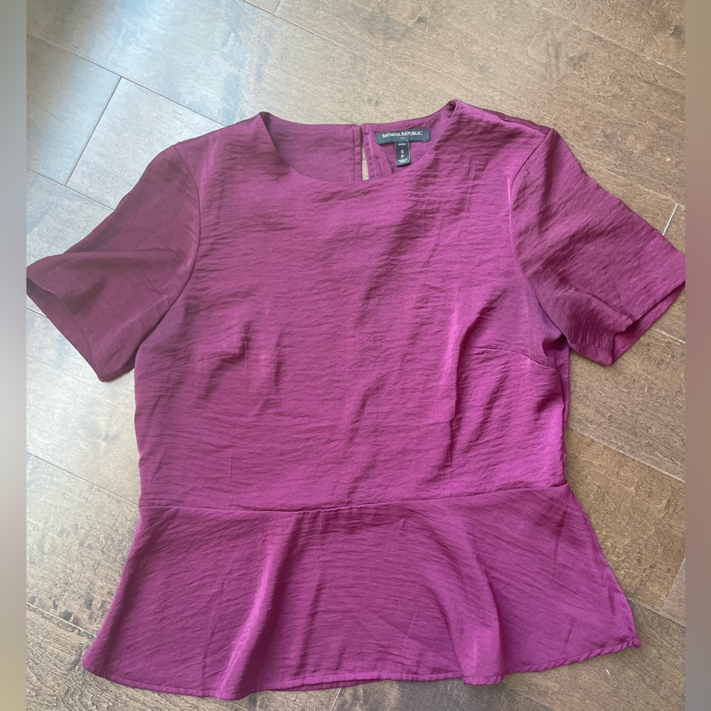 Banana republic size petite small peplum blouse